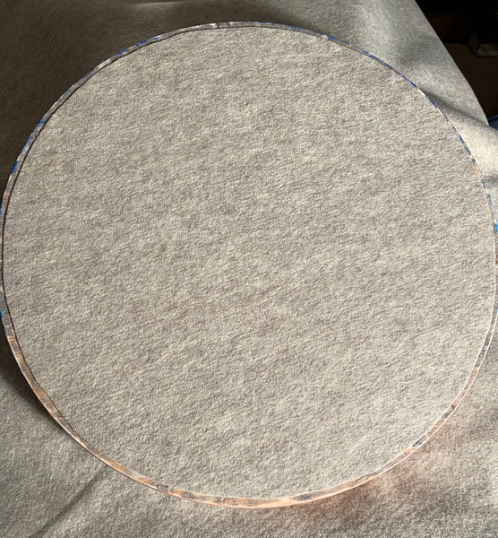 Ocean wave with sand dollar round charcuterie tray