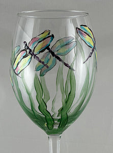 Hand painted wine glasses