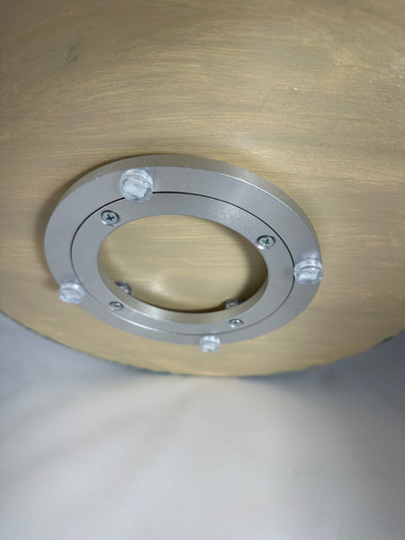 Round, hand painted floral Lazy Susan for serving charcuterie or the center of your table. 12 inch