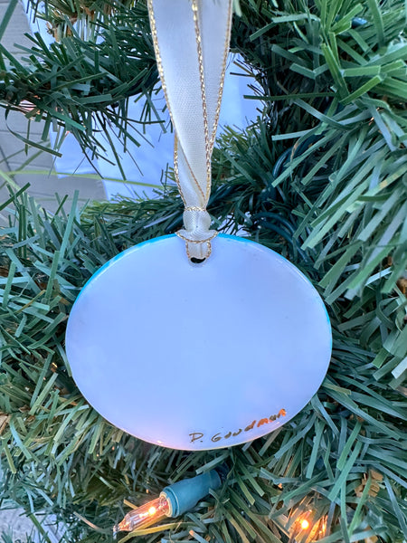 Hand painted ornaments - Coastal beach sunset Christmas ornament