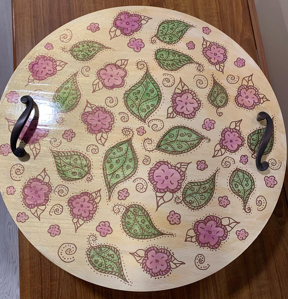 Round Leaves Art Tray