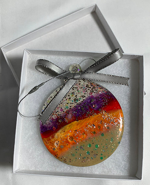 Resin Christmas ornament - Sunset