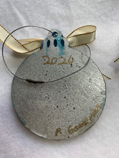 Resin Christmas ornament - Ocean wave beach theme